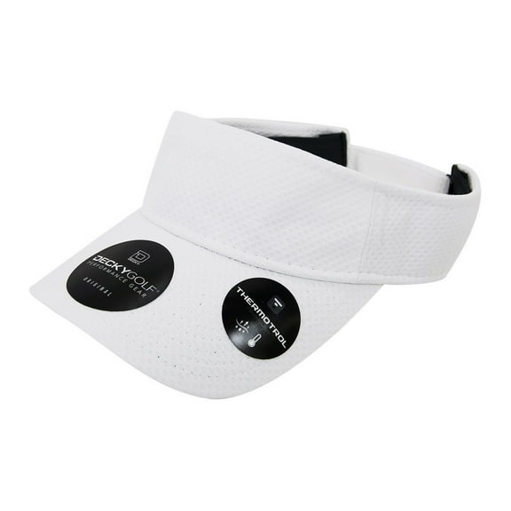 Decky 6204 Dimple Patterned Sun Visors Hat-White