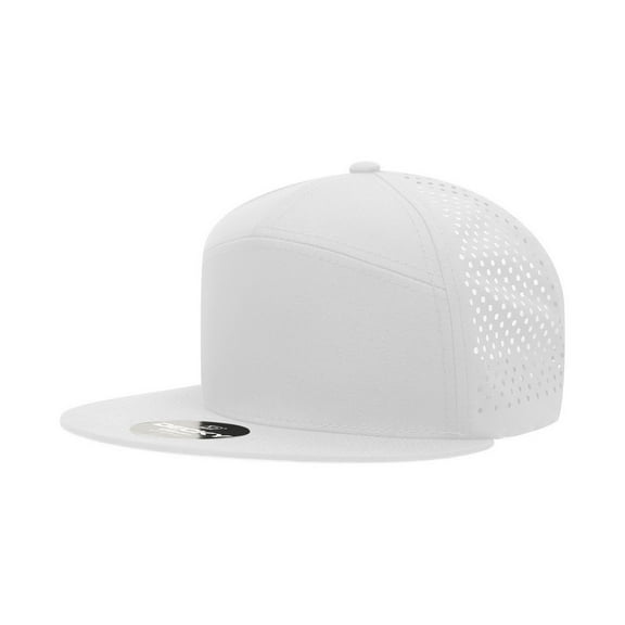 Decky 6230 7 Panel High Profile Structured Perforated Performance Cap-White