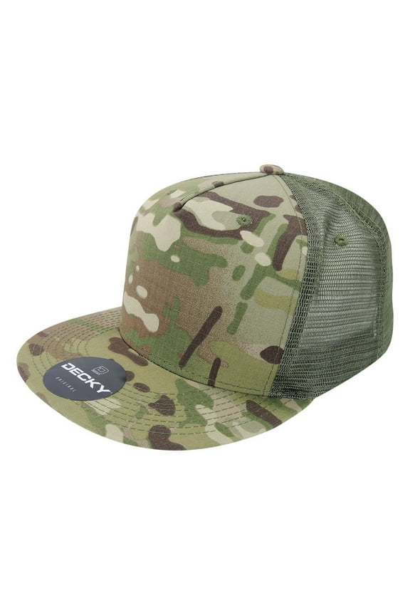 6304 MULTICAM 5 Panel Trucker Hat-MTC/MTC/OLV