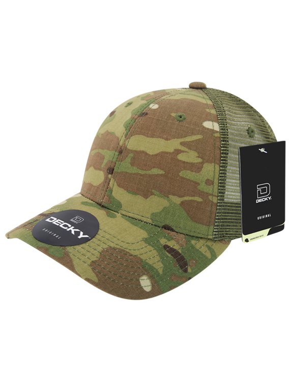 6306 MULTICAM Structured LC Trucker Hat-MTC/MTC/OLV