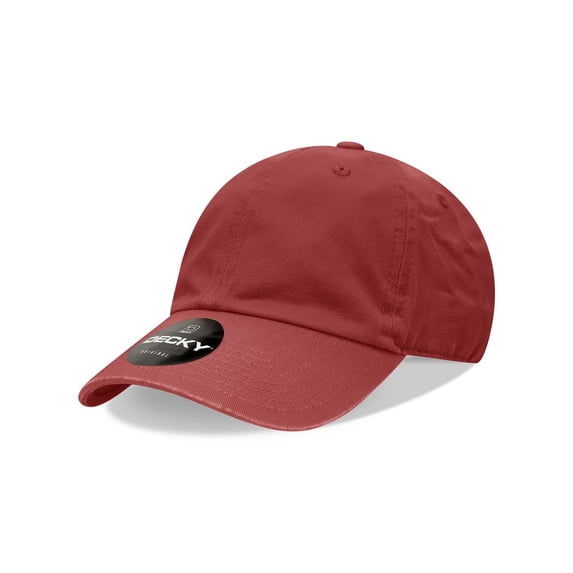 Decky 7005 Youth 6 Panel Low Profile Relaxed Cotton Cap-Cardinal
