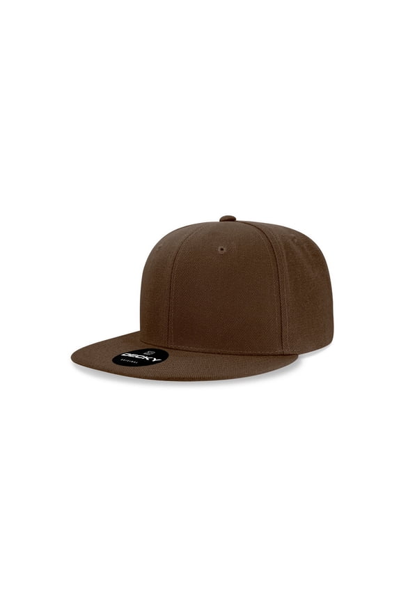 7011 Youth 6 Panel High Profile Structured Acrylic/Polyester Snapback Hat-Brown