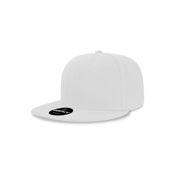 Decky 7011 Youth 6 Panel High Profile Structured Acrylic/Polyester Snapback Hat-White