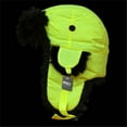 thumbnail image 1 of Black Fur Aviator Hat, Neon Yellow, L_XL, 1 of 2