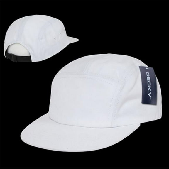 Decky 985 5 Panel Racer Caps, White