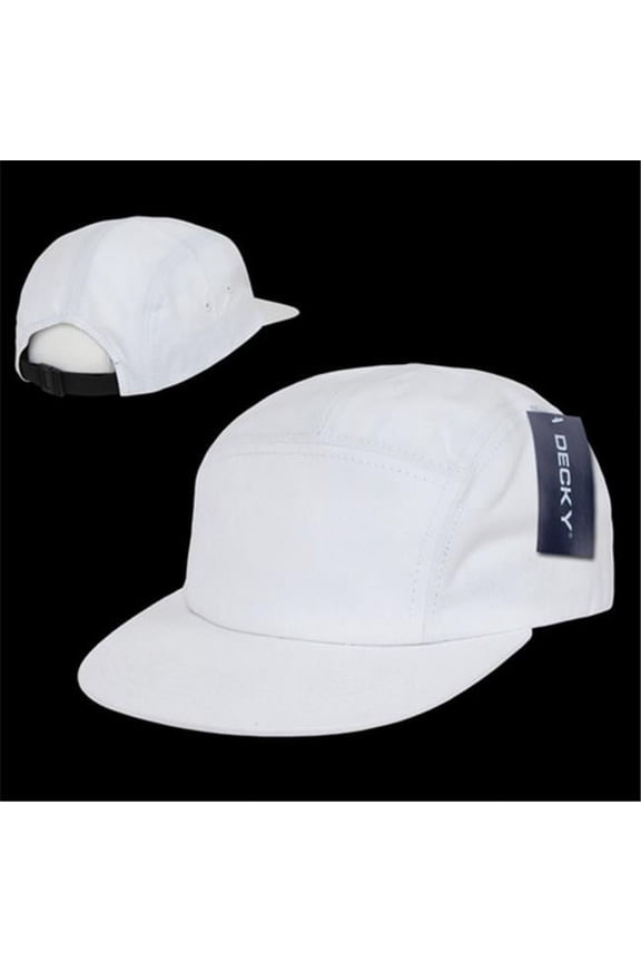 985 5 Panel Racer Caps, White