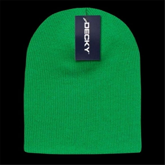 Acrylic Short Knit Caps, Kelly Green