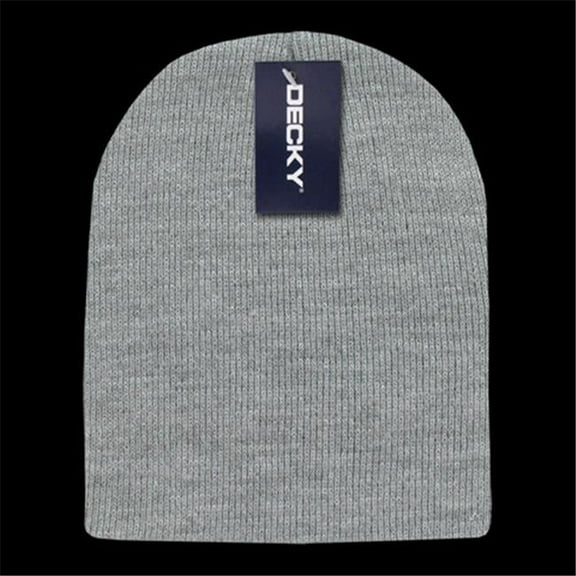 Decky Acrylic Valpak Short Beanie- Heather Grey