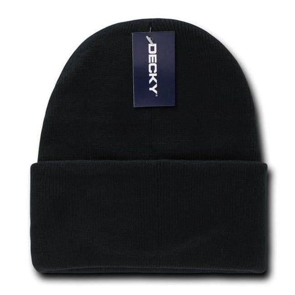 Decky Beanies  Acrylic Long Beanies Valpak - Black