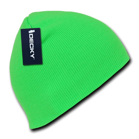 Decky Bright Neon Short Uncuff Beanies Caps Hats Knit Ski Skull Snowboard Winter