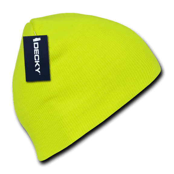Decky Bright Neon Short Uncuff Beanies Caps Hats Knit Ski Skull Snowboard Winter