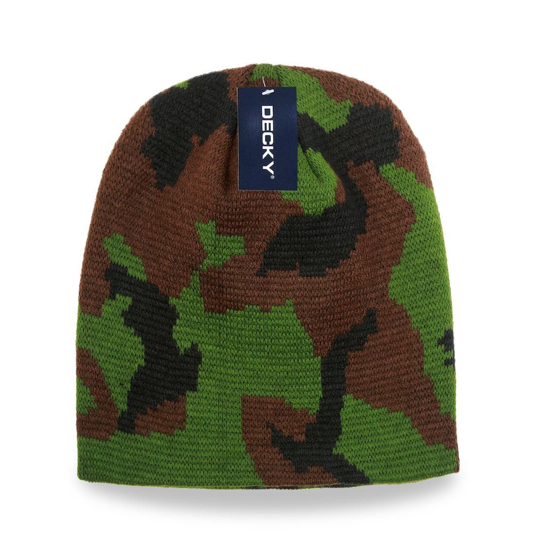 WHANG Cali Bear Camo Cuff Beanie - Woodland Camouflage, Super Soft, One Size Fits Most
