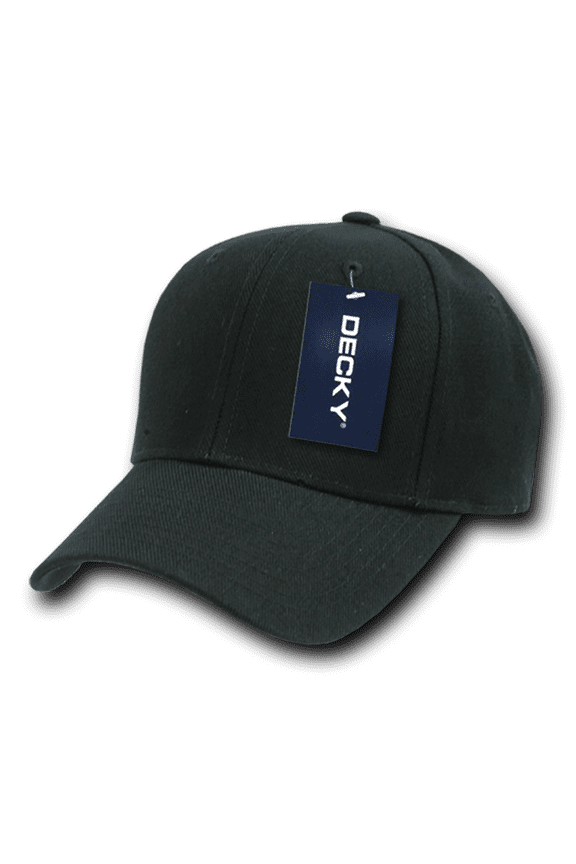Classic Plain Fitted Pre Curved Bill Baseball Hats Caps Men Women Black
