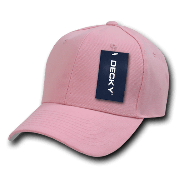 Decky Classic Plain Fitted Pre Curved Bill Baseball Hats Caps Men Women Pink