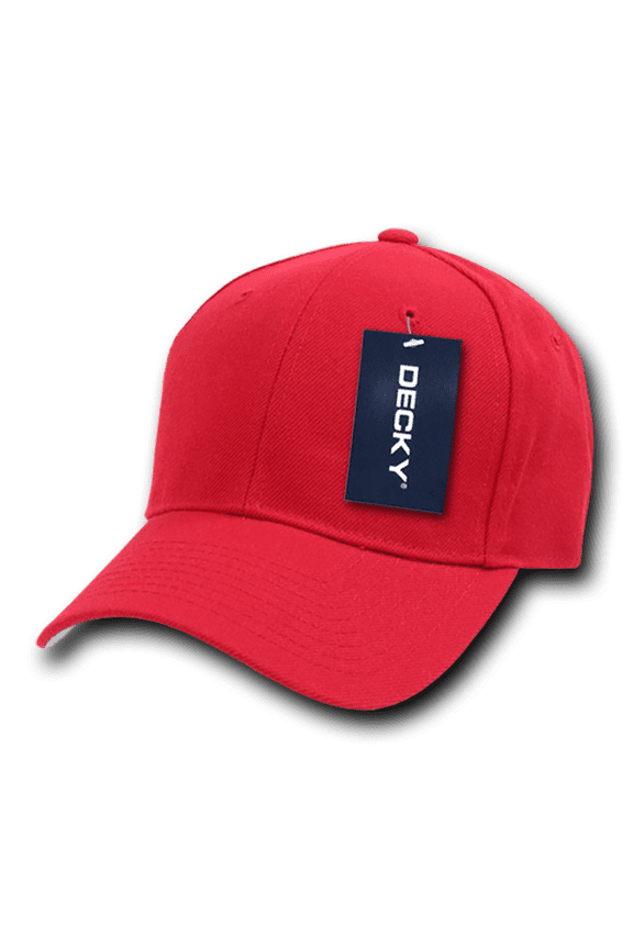 Classic Plain Fitted Pre Curved Bill Baseball Hats Caps Men Women Red