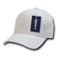 thumbnail image 1 of Decky Classic Plain Fitted Pre Curved Bill Baseball Hats Caps Men Women White, 1 of 2