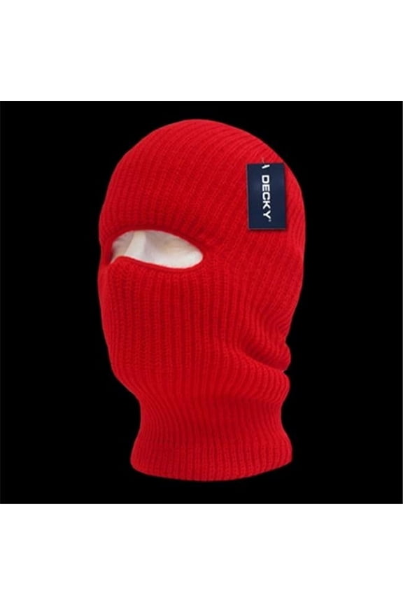 Face Mask 1 Hole Beanie- Red