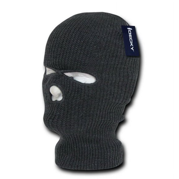 Face Mask 3 Holes Beanie,HeatherCharcoal