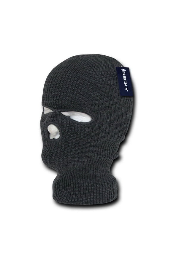 Face Mask 3 Holes Beanie,HeatherCharcoal