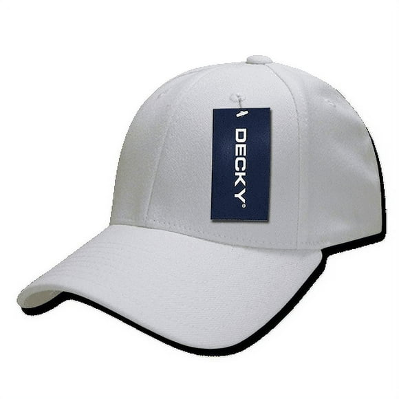 Decky FitAll Fit All Flex Fitted Baseball Caps Hats Men Women White