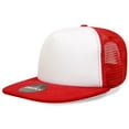 thumbnail image 1 of Decky 1080 5 Panel High Profile Structured Foam Trucker Hat-White/Red, 1 of 1