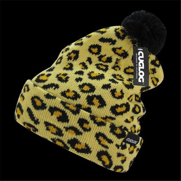 Decky K040-LEO-GLD Atakora Beanie - Leopard - Gold