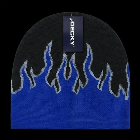 Kids Fire Beanies, Black/Blue/Grey
