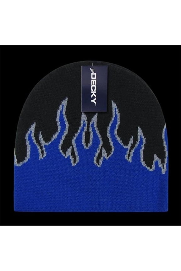 Kids Fire Beanies, Black/Blue/Grey