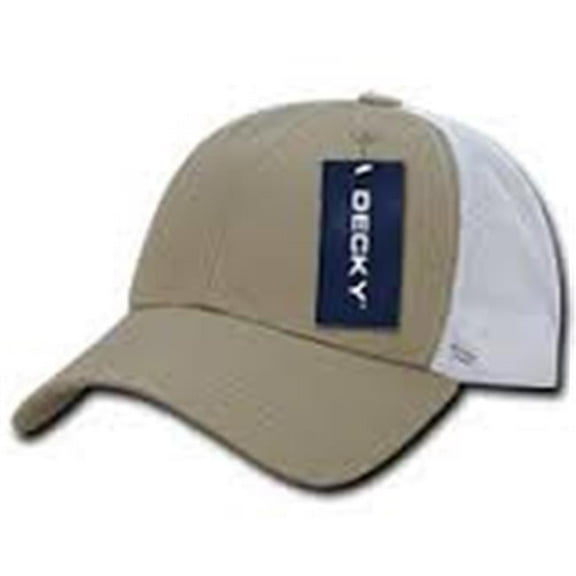 Low Crown Mesh Golf Cap, Khaki/White