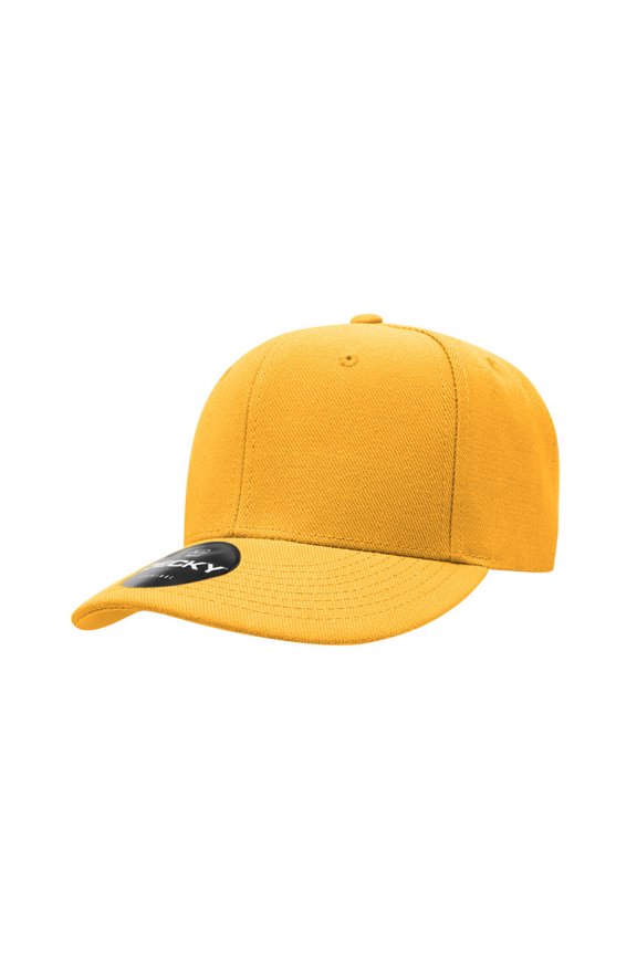 206 6 Panel Low Profile Structured Acrylic/Polyester Cap-Gold