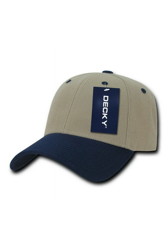 Low Structured Baseball Caps, KHA/NVY