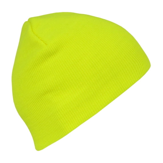 Decky 814 Neon Acrylic Short Beanies Hat-Yellow