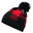 thumbnail image 1 of Decky Pom Plaid Beanie Red, 1 of 1