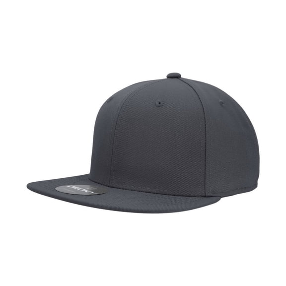 Decky RP1 6 Panel High Profile Structured Acrylic/Polyester Fitted Hat-Charcoal-7 1/8