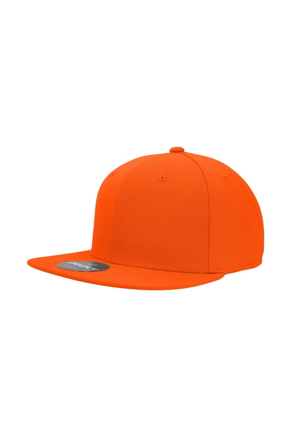 RP1 6 Panel High Profile Structured Acrylic/Polyester Fitted Hat-Orange-7 1/8