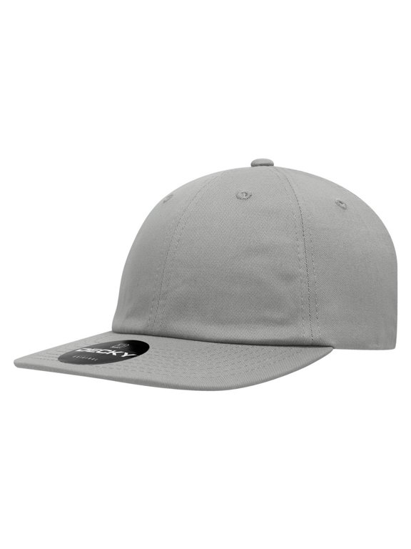 370 6 Panel High Profile Relaxed Cotton Snapback Hat-Grey