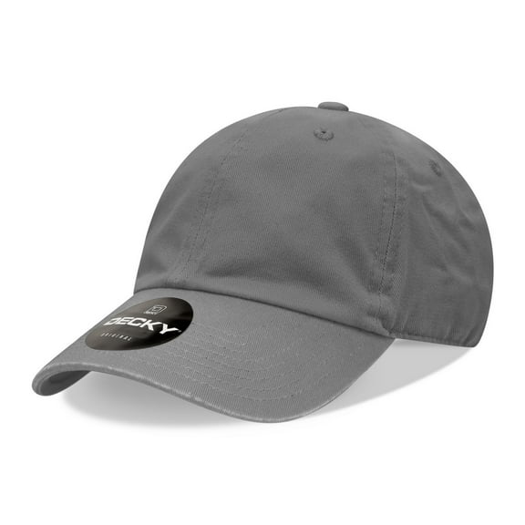 Decky 205 6 Panel Low Profile Relaxed Cotton Dad Hat-Charcoal