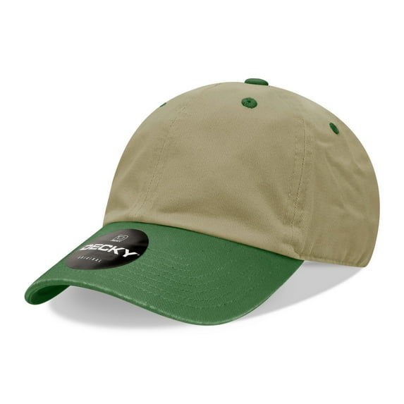 Decky 205 6 Panel Low Profile Relaxed Cotton Dad Hat-Khaki/Forest
