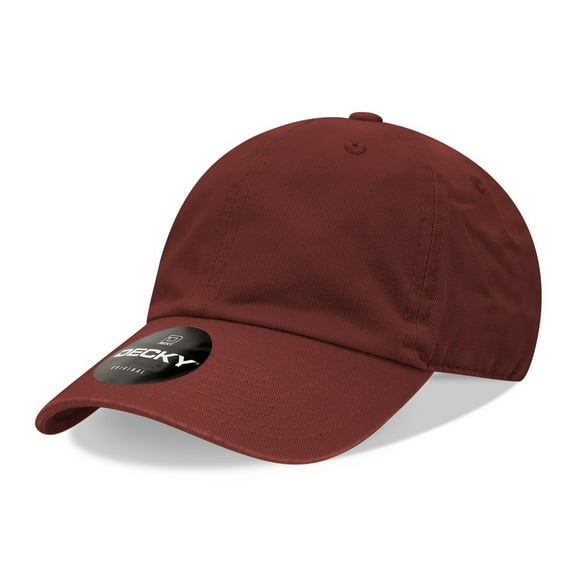 Decky 205 6 Panel Low Profile Relaxed Cotton Dad Hat-Maroon
