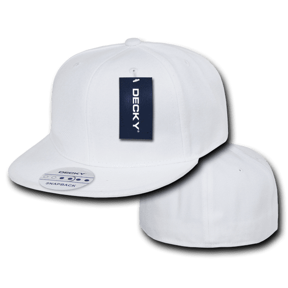 Retro Fitted Caps, White, 6 7/8