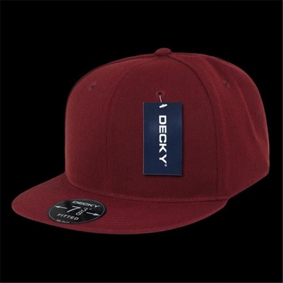 decky retro fitted cap, cardinal, 7 1/8