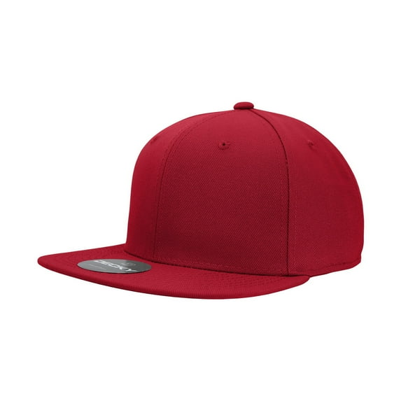 Decky RP1 6 Panel High Profile Structured Acrylic/Polyester Fitted Hat-Cardinal-7 3/4