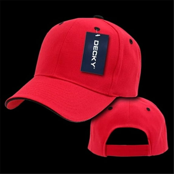 Decky Sandwich Visor Baseball Cap - Red & Black