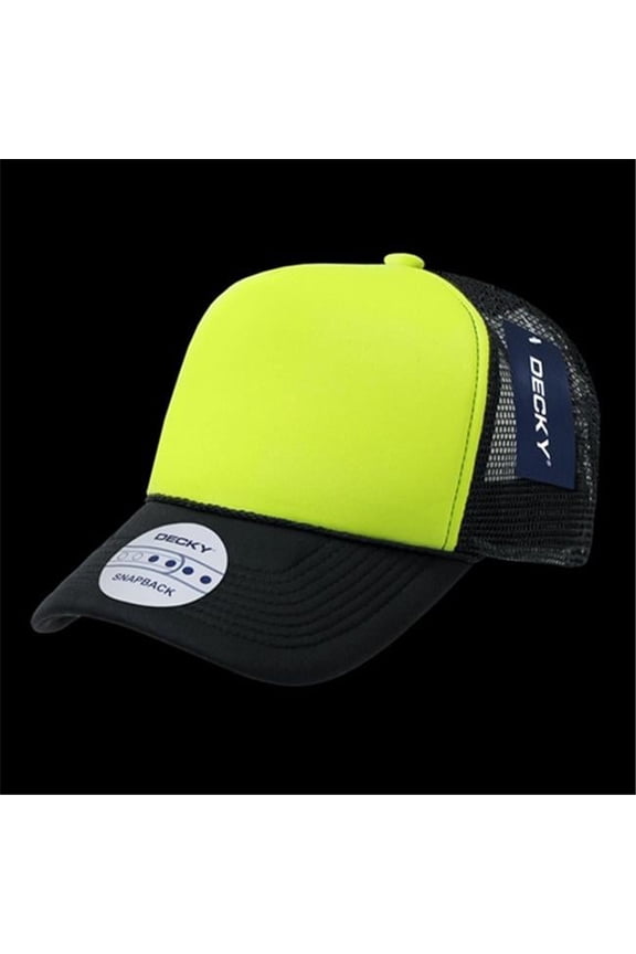 220-n.yel two tone neon trucker cap, yellow