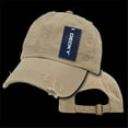 thumbnail image 1 of Decky 959-KHAKI Vintage Frayed Polo Caps- Khaki, 1 of 2
