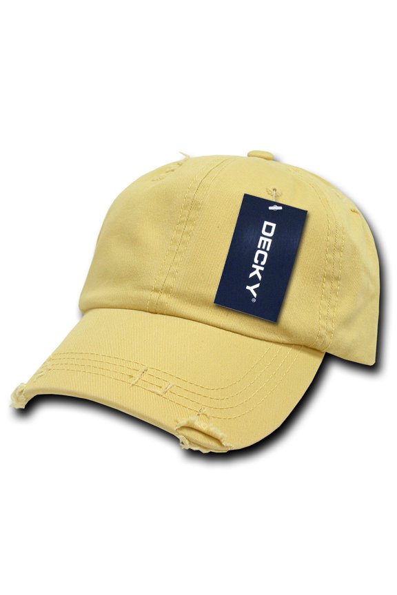 Vintage Frayed Polo Caps- Mustard