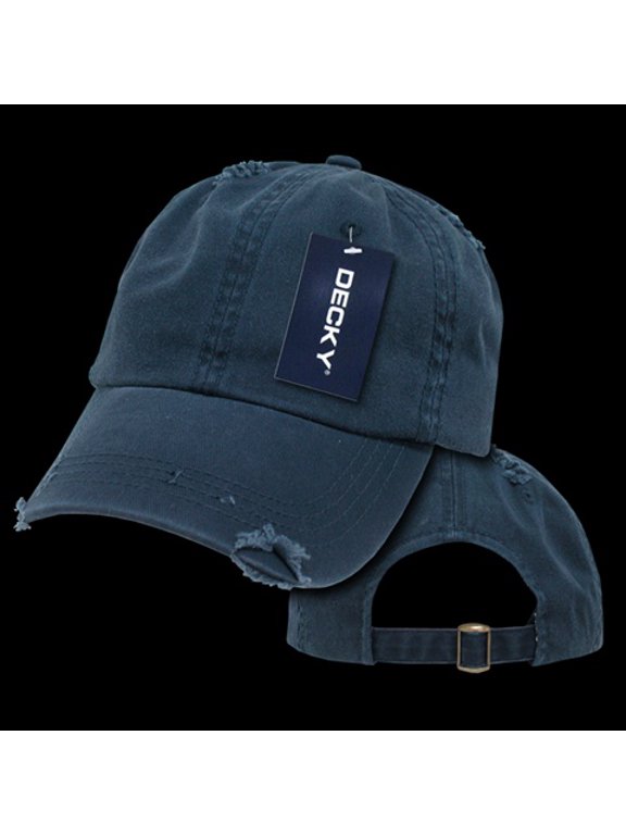 959-NAVY Vintage Frayed Polo Caps, Navy