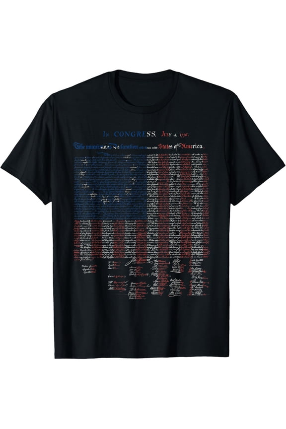 Declaration Independence Betsy Ross Flag Graphic T-Shirt