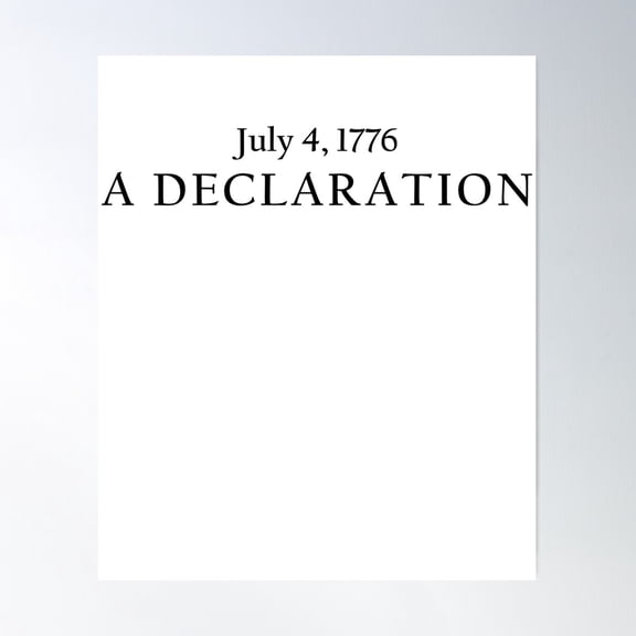 Declaration of Independence 250th Anniversary 1776 Gear Unframed Paper Print