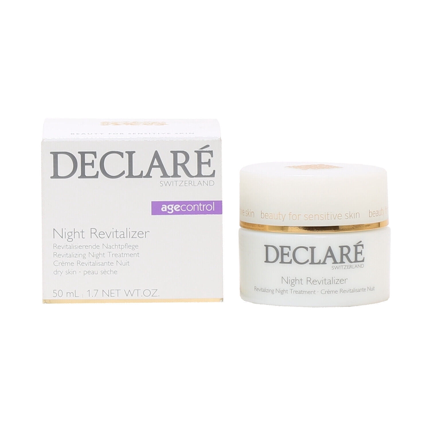 Declare Night Revitalizer Cream for Dry Skin, Night Moisturizer with Hyaluronic Acid & Retinol